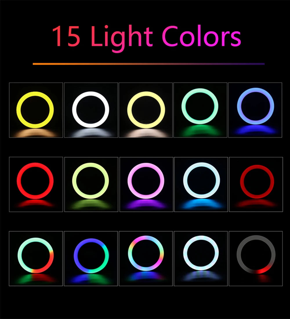 20cm LED Ring Light With Multi Colors RGB