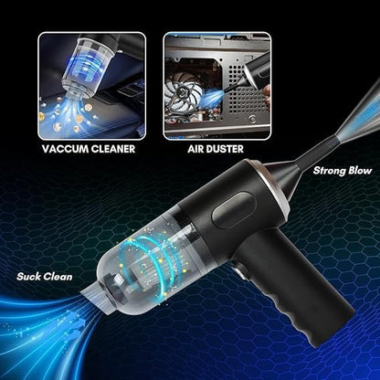 Vacuum Cleaner, Portable Mini Vacuum Cordless with Digital Display Lightweight Handheld for Pet Hair, Car, Home, Office, Kitchen(Silver)