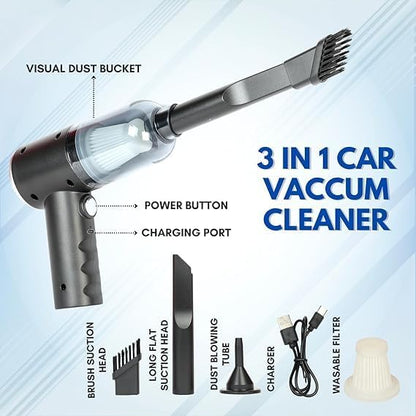 Vacuum Cleaner, Portable Mini Vacuum Cordless with Digital Display Lightweight Handheld for Pet Hair, Car, Home, Office, Kitchen(Silver)