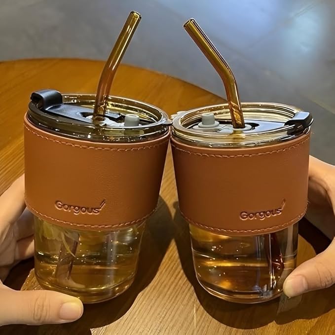 Travel Glass Coffee Mug for Water Juice Milk tea