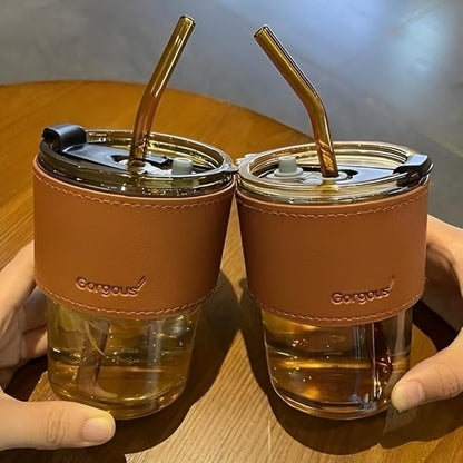 Travel Glass Coffee Mug for Water Juice Milk tea