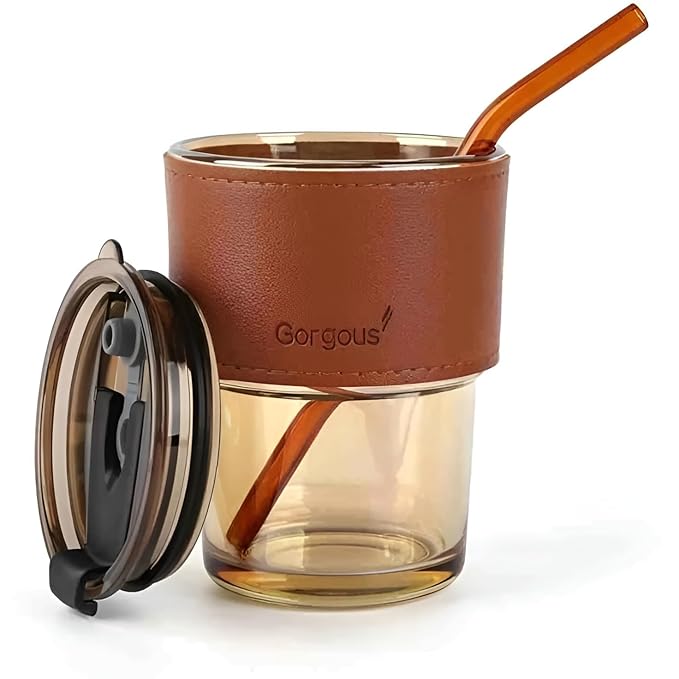 Travel Glass Coffee Mug for Water Juice Milk tea