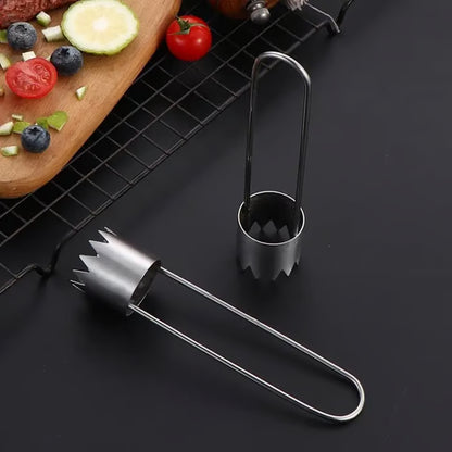 Fruit and Vegetable Corer Tool, Red Bell Pepper Seed Corer, Stainless Steel Fruit Corer