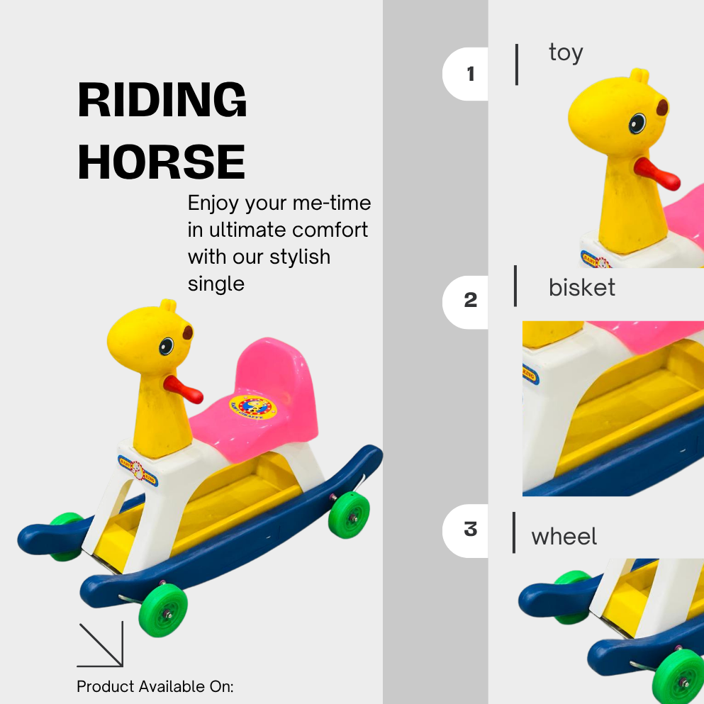 2-in-1 rocking &amp; riding pony horse toy.