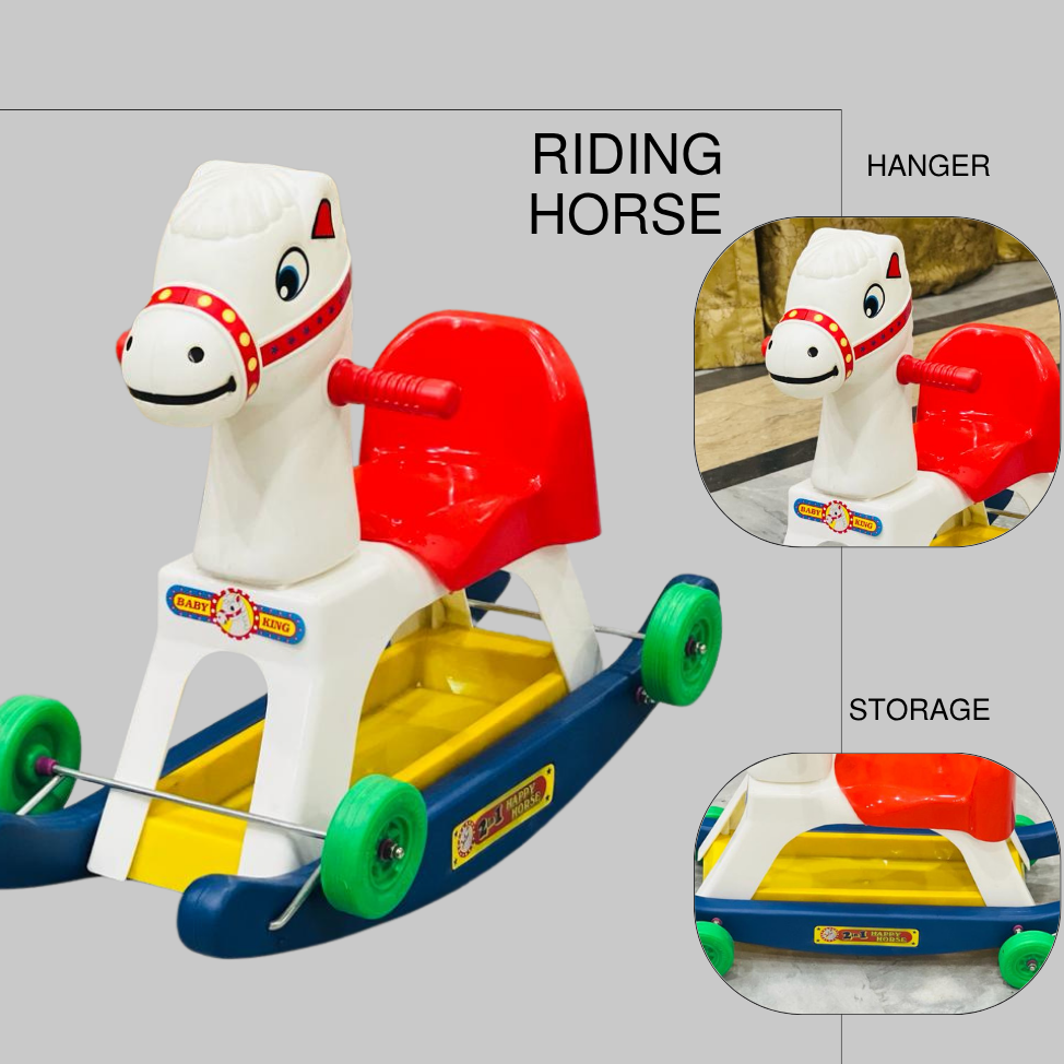 2-in-1 rocking &amp; riding pony horse toy.