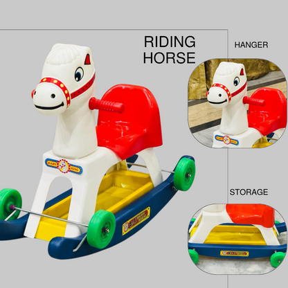 2-in-1 rocking &amp; riding pony horse toy.