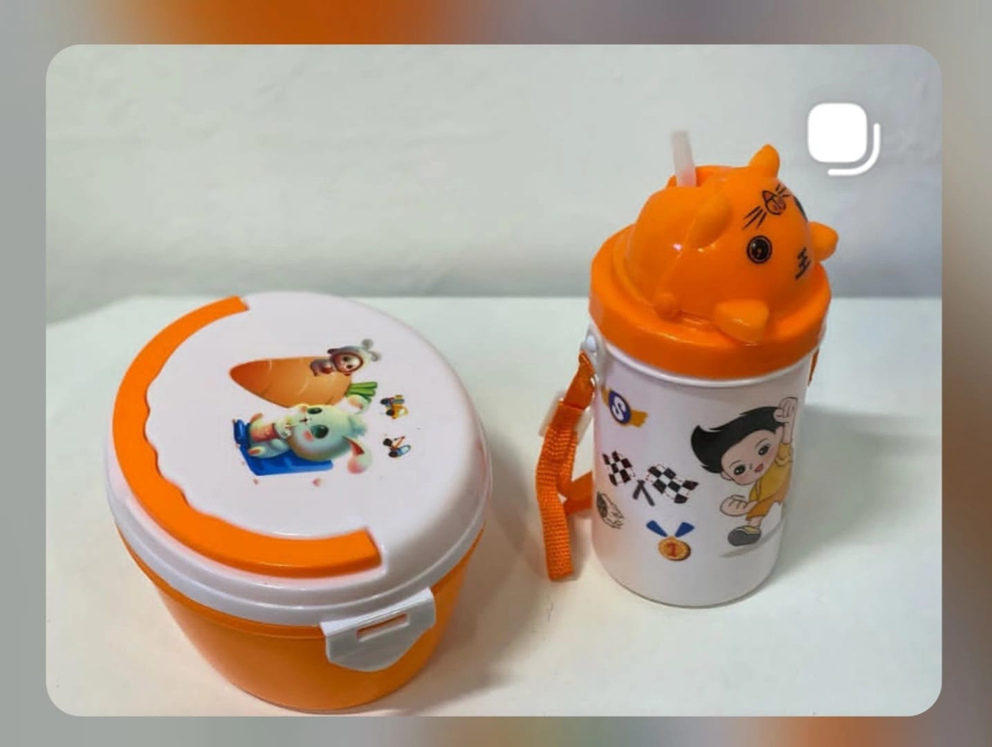 Hot and Cool Water Bottle with Lunch Box - School Lunch Box and Water Bottle Combo for Kids