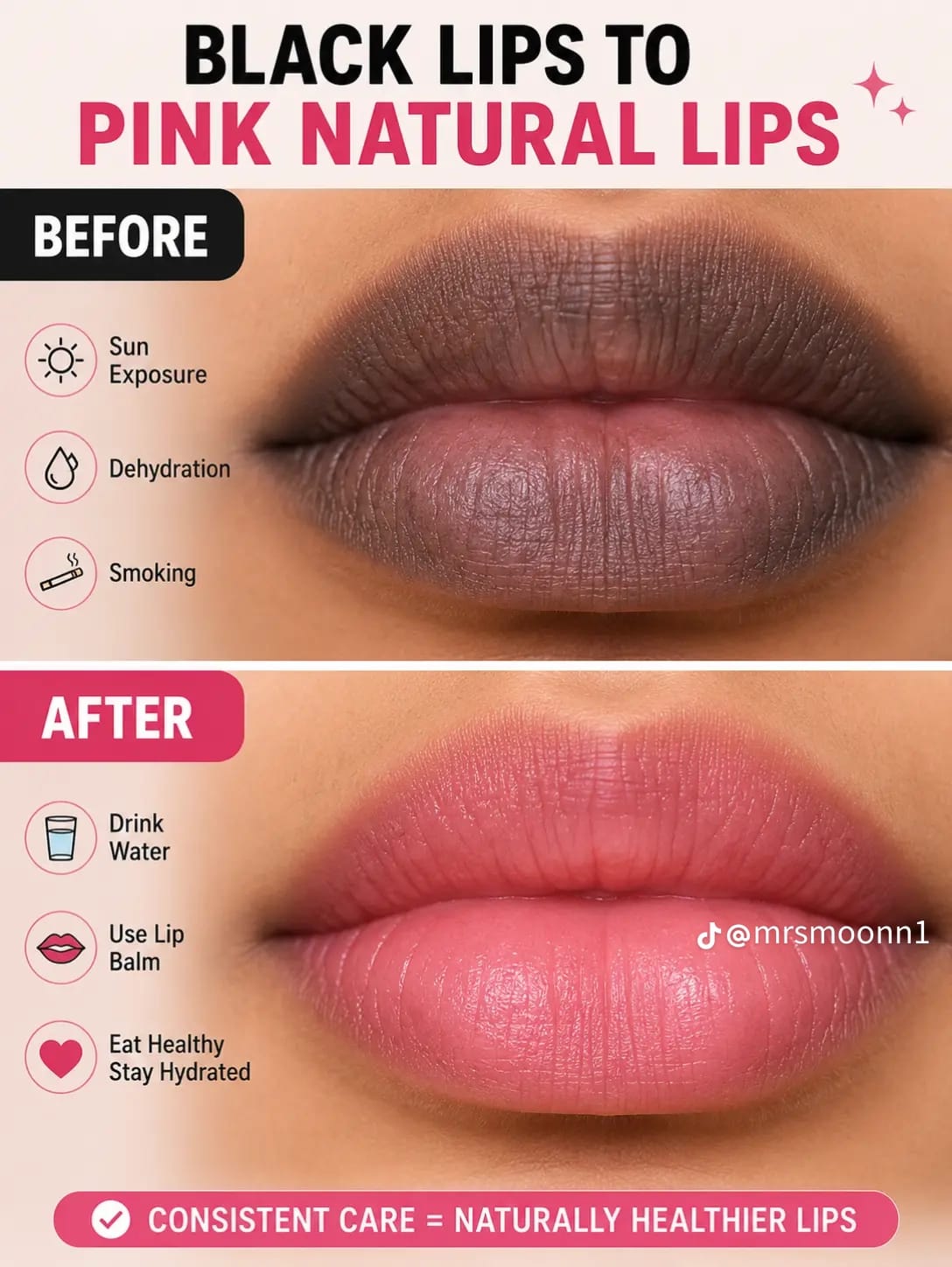 Dual Color Lip Mask | Lighten and moisturize Strawberry Vitamin C Flavored