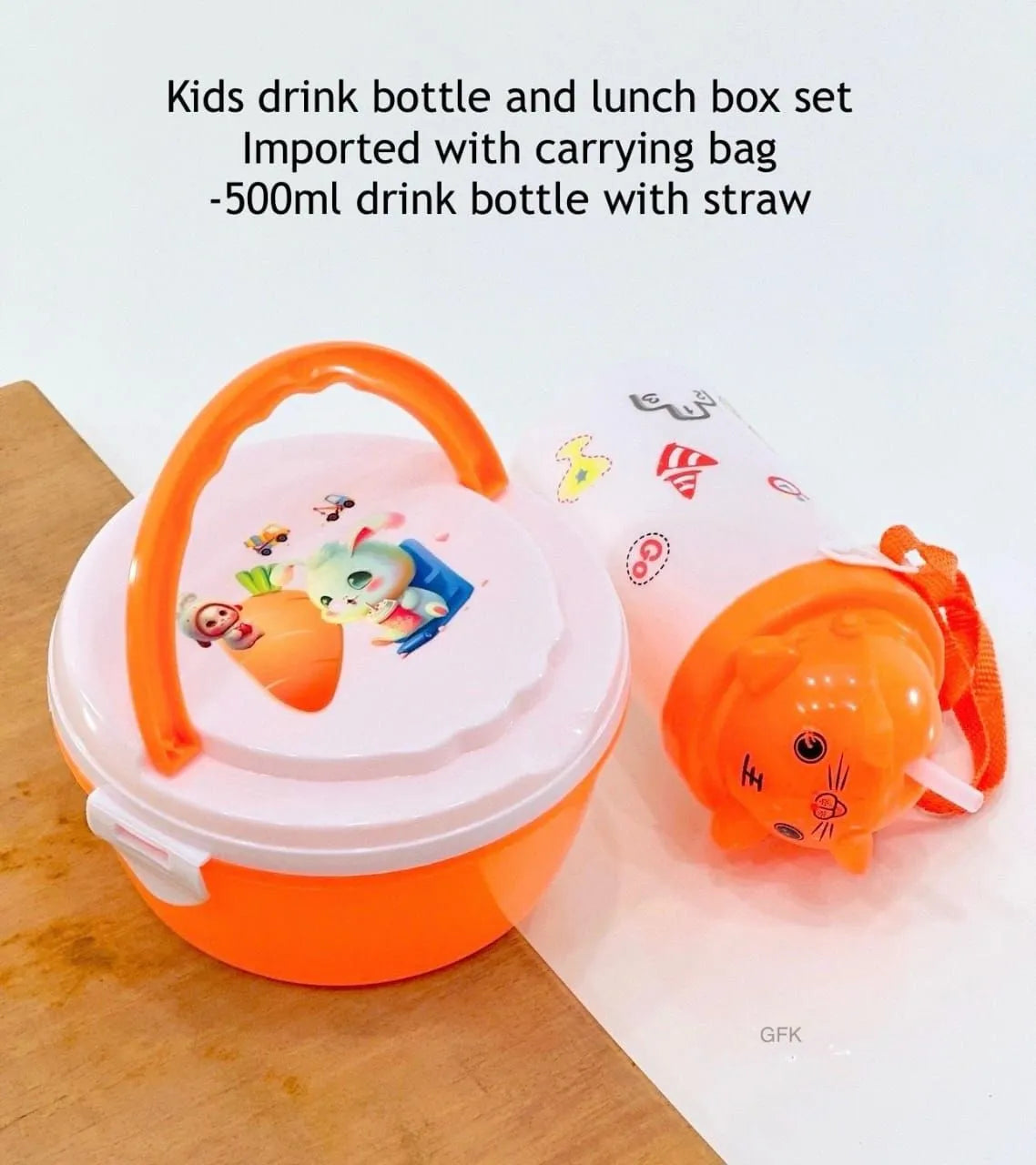 Hot and Cool Water Bottle with Lunch Box - School Lunch Box and Water Bottle Combo for Kids